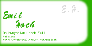emil hoch business card